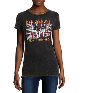 Def Leppard UK Flag USA Tour metal rock Official T-Shirt M NWT
